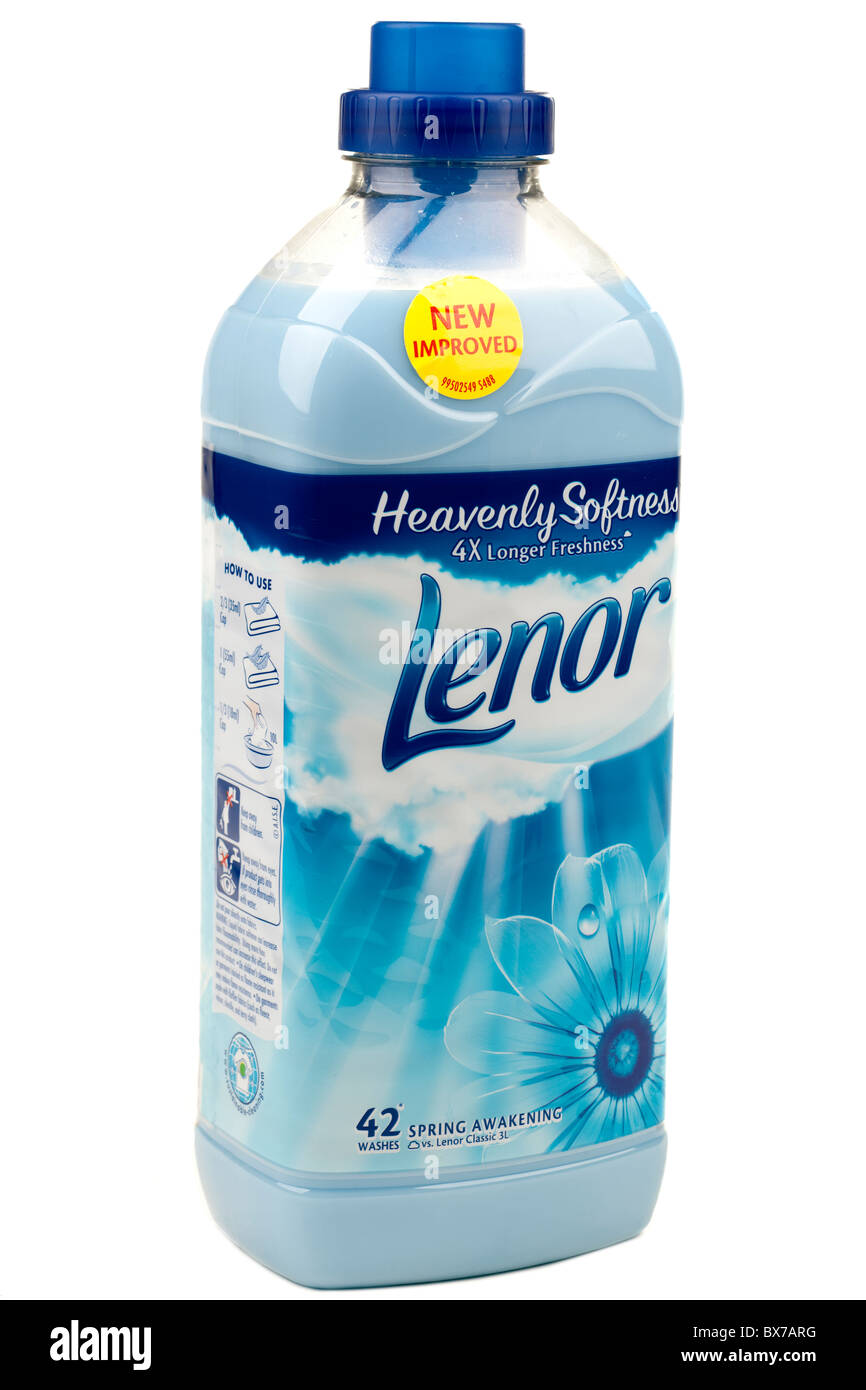 Bottle of Lenor fabric conditioner Stock Photo Alamy