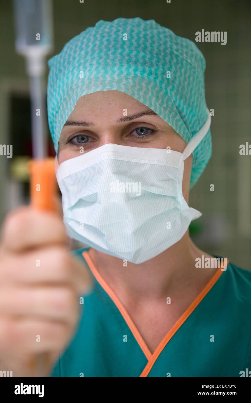 Surgical nurse, Essen, Germany Stock Photo