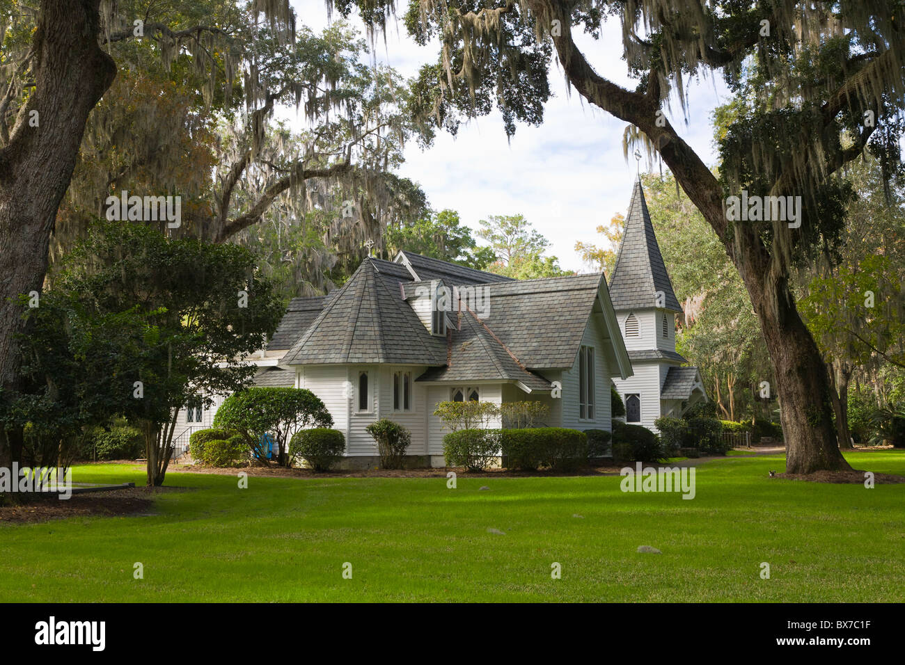Christ Episcopal Church on St Simons Island Stock Photo Alamy