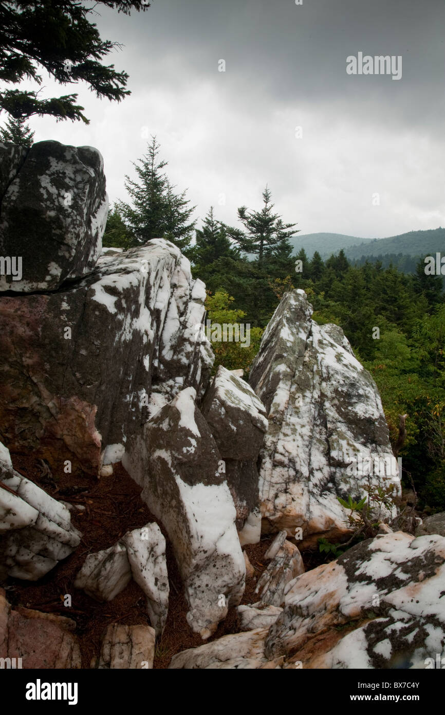 Quartz, Shining Rock Wilderness Area, Pisgah National Forest, NC Stock