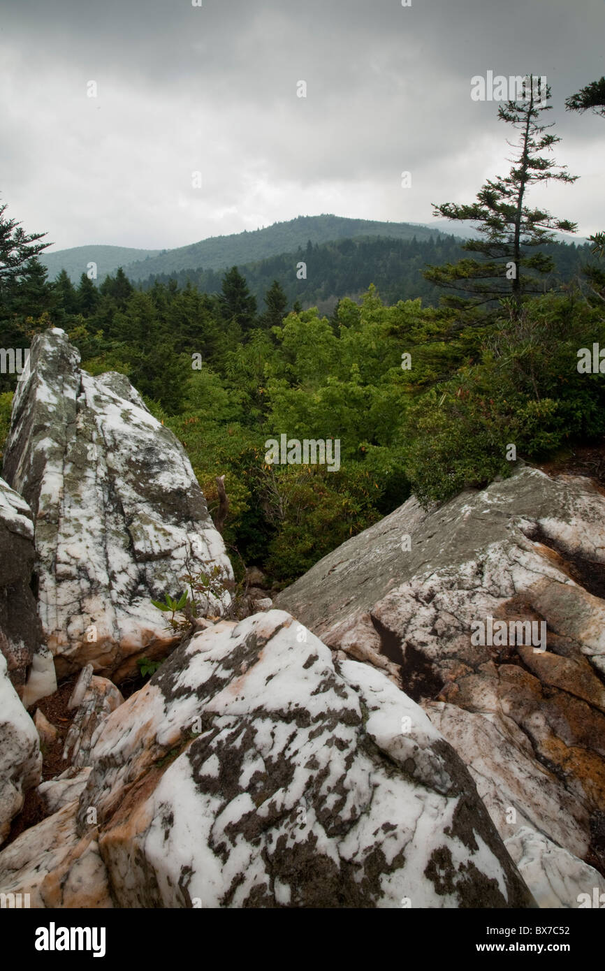 Quartz, Shining Rock Wilderness Area, Pisgah National Forest, NC Stock