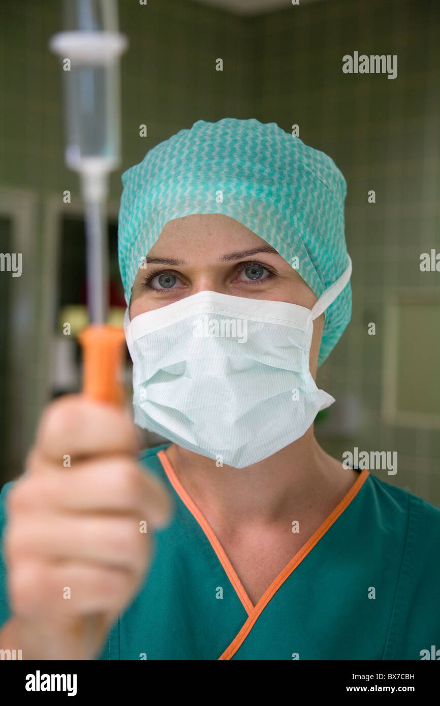Surgical nurse, Essen, Germany Stock Photo
