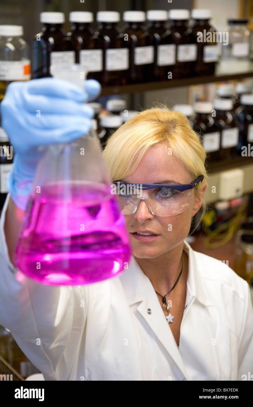 A trainee lab technician at Evonik, Essen, Germany Stock Photo Alamy