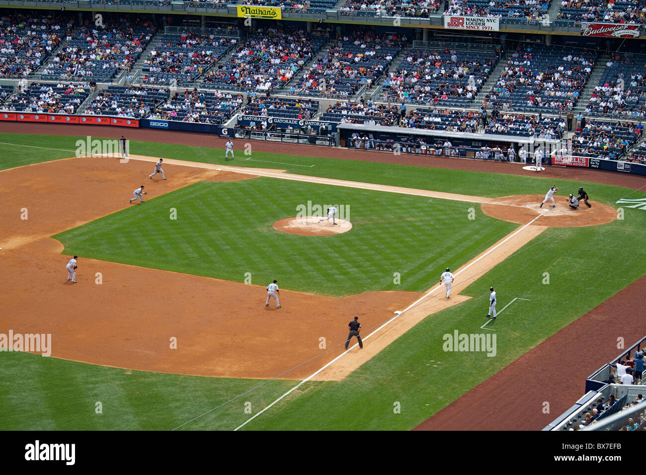 Scenes from around the beautiful new Yankee Stadium in the Bronx Stock