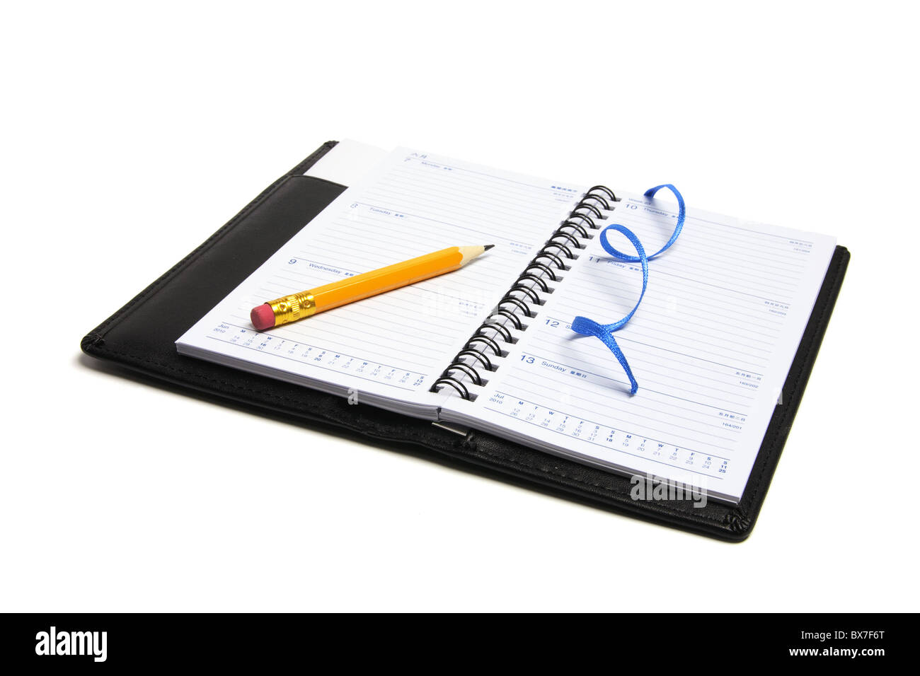 Pocket Diary and Pencil Stock Photo Alamy