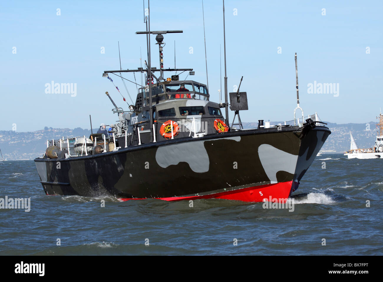 Vietnam era Osprey class PT Boat on San Francisco Bay during the 2010 Fleet Week Activities. Stock Photo