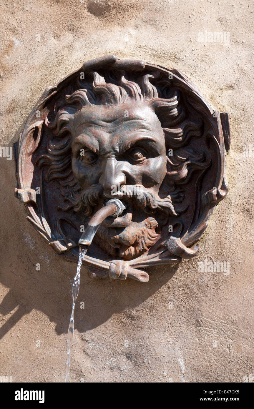 Fountain in Pitigliano, Italy Stock Photo