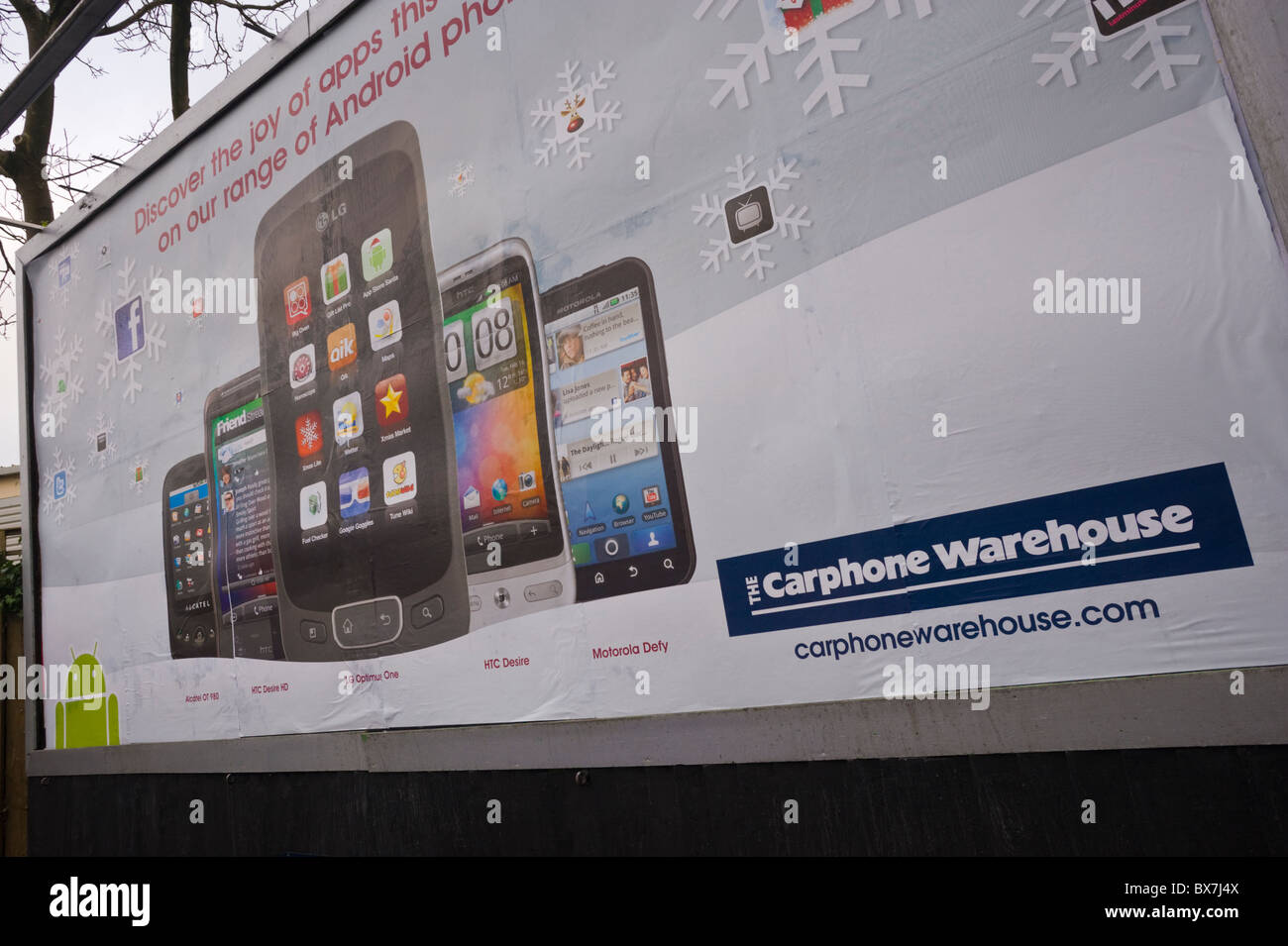 JCDecaux billboard site featuring advertising poster for THE CARPHONE