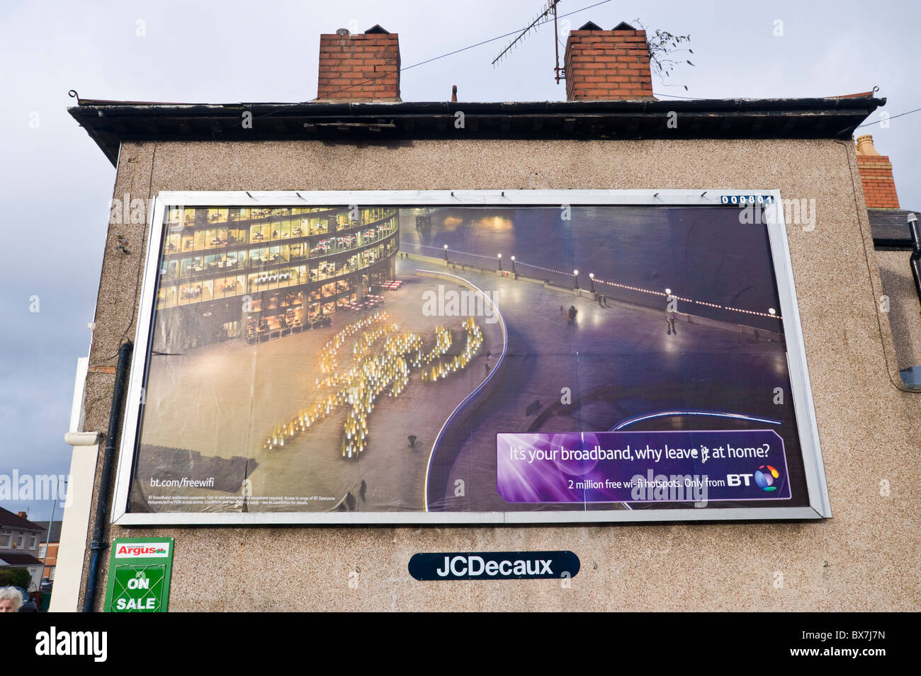 JCDecaux billboard site featuring advertising poster for BT broadband