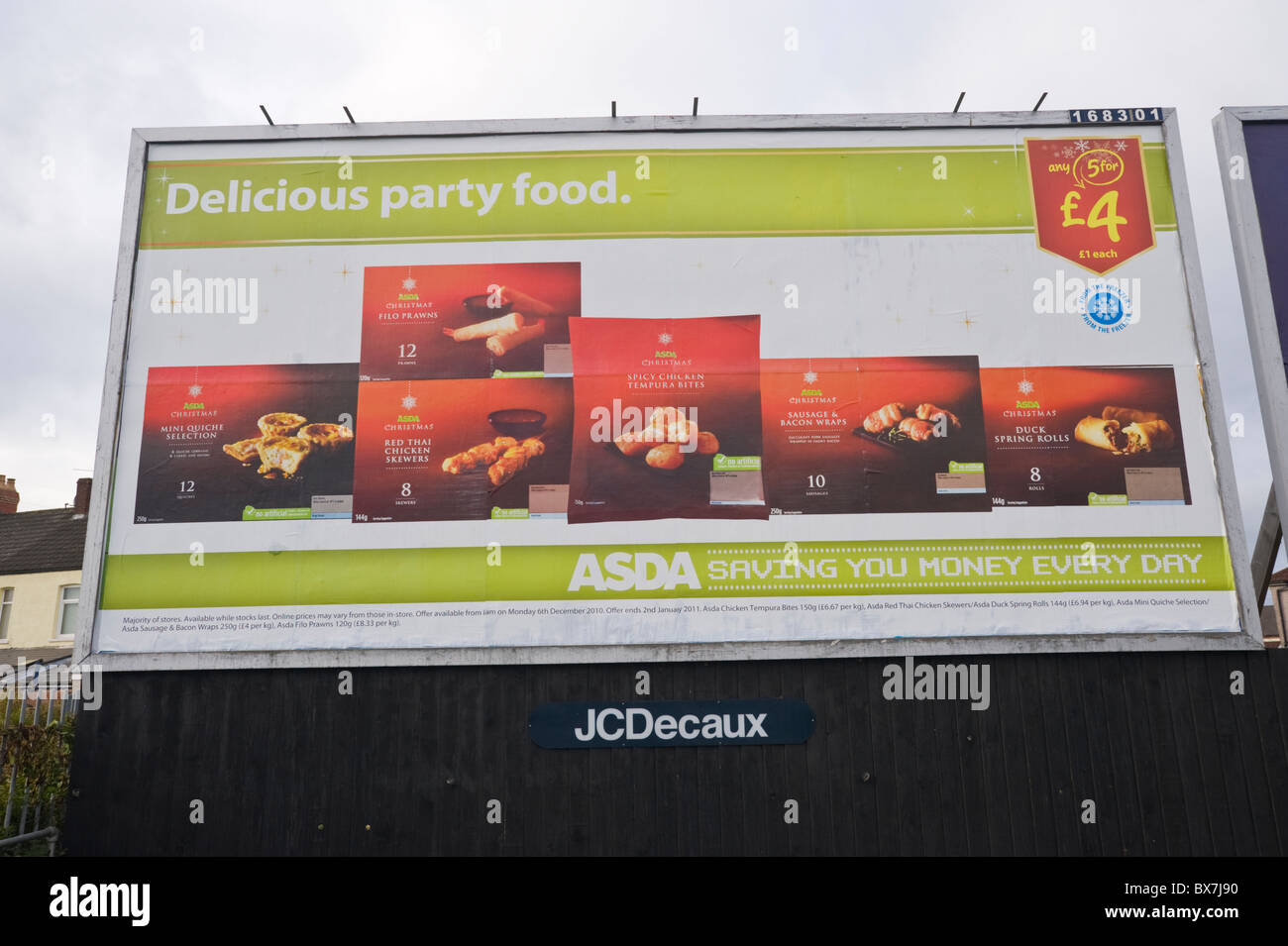 JCDecaux billboard site featuring advertising posters for ASDA