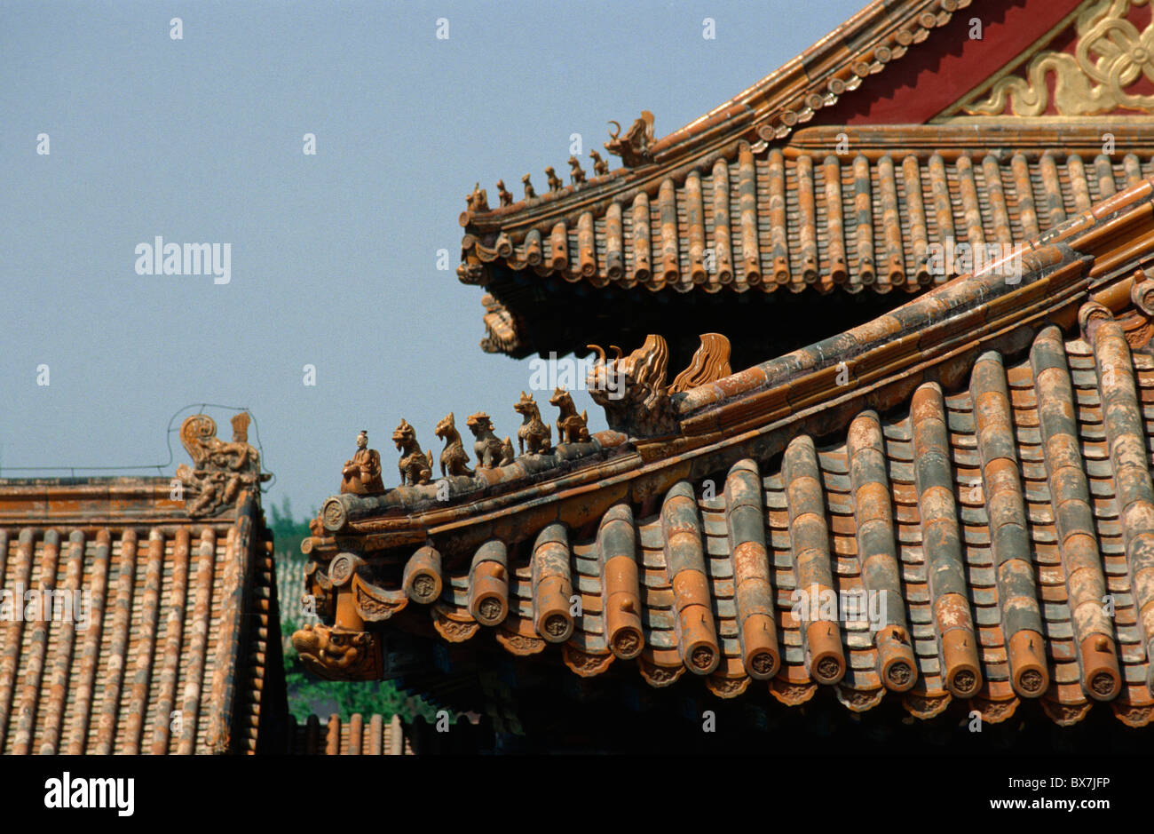 Weste of Hall of Middle Harmony  (Zhonghedian), Imperial Palace (Forbidden City), Beijing, World-Heritage Stock Photo