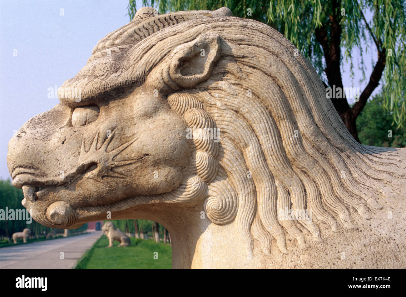 mythological creature Xiezhi , Way of Spirits, Ming-Tombs, Beijing ...