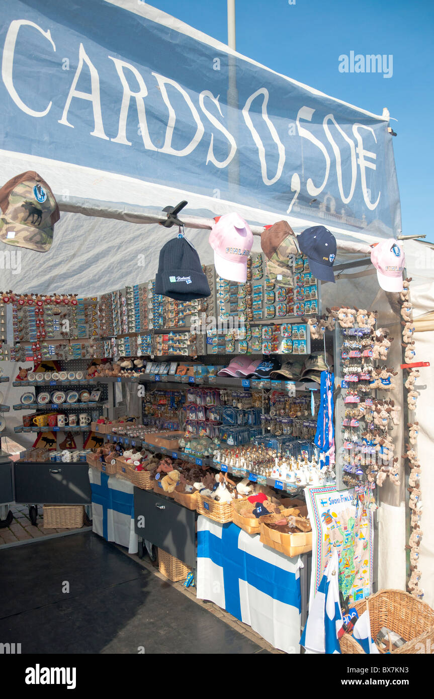 A stall selling souvenirs in Helsinki, Finland Stock Photo Alamy