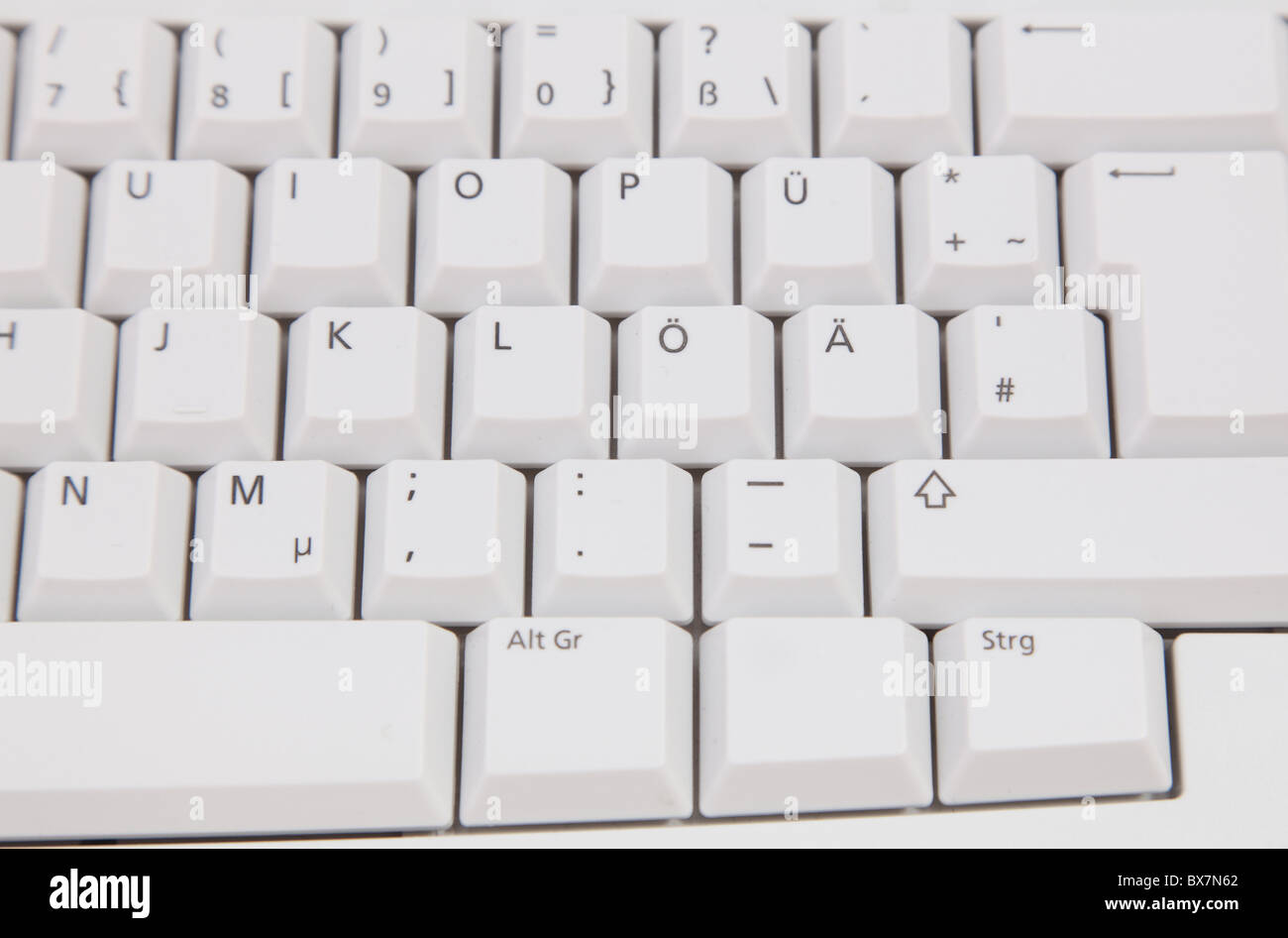 Closeup view of a standard computer keyboard Stock Photo Alamy