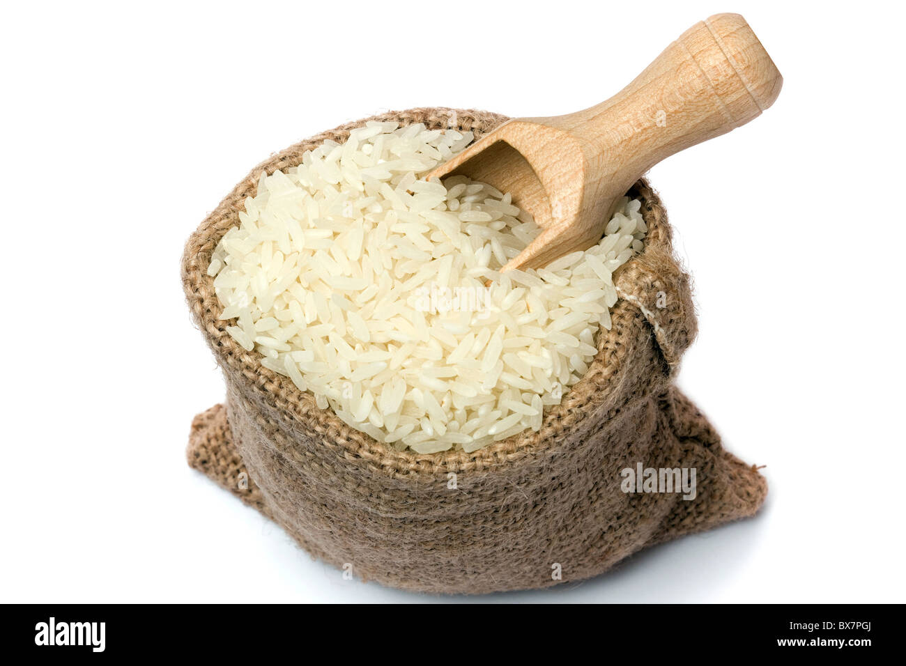 Hand Sack Rice Sack long rice spoon hi-res stock photography and images - Alamy