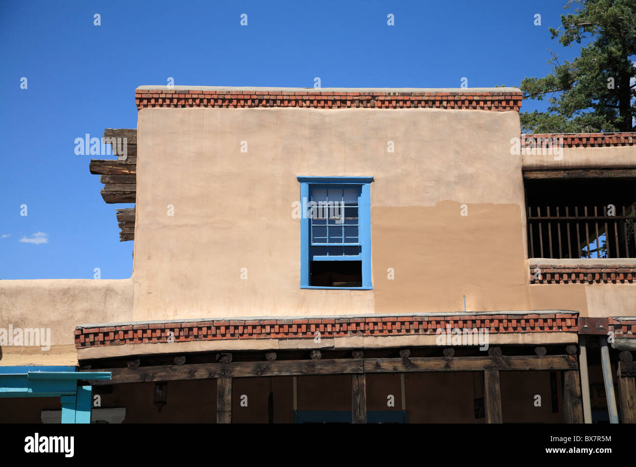 Adobe architecture, Santa Fe, New Mexico, USA Stock Photo