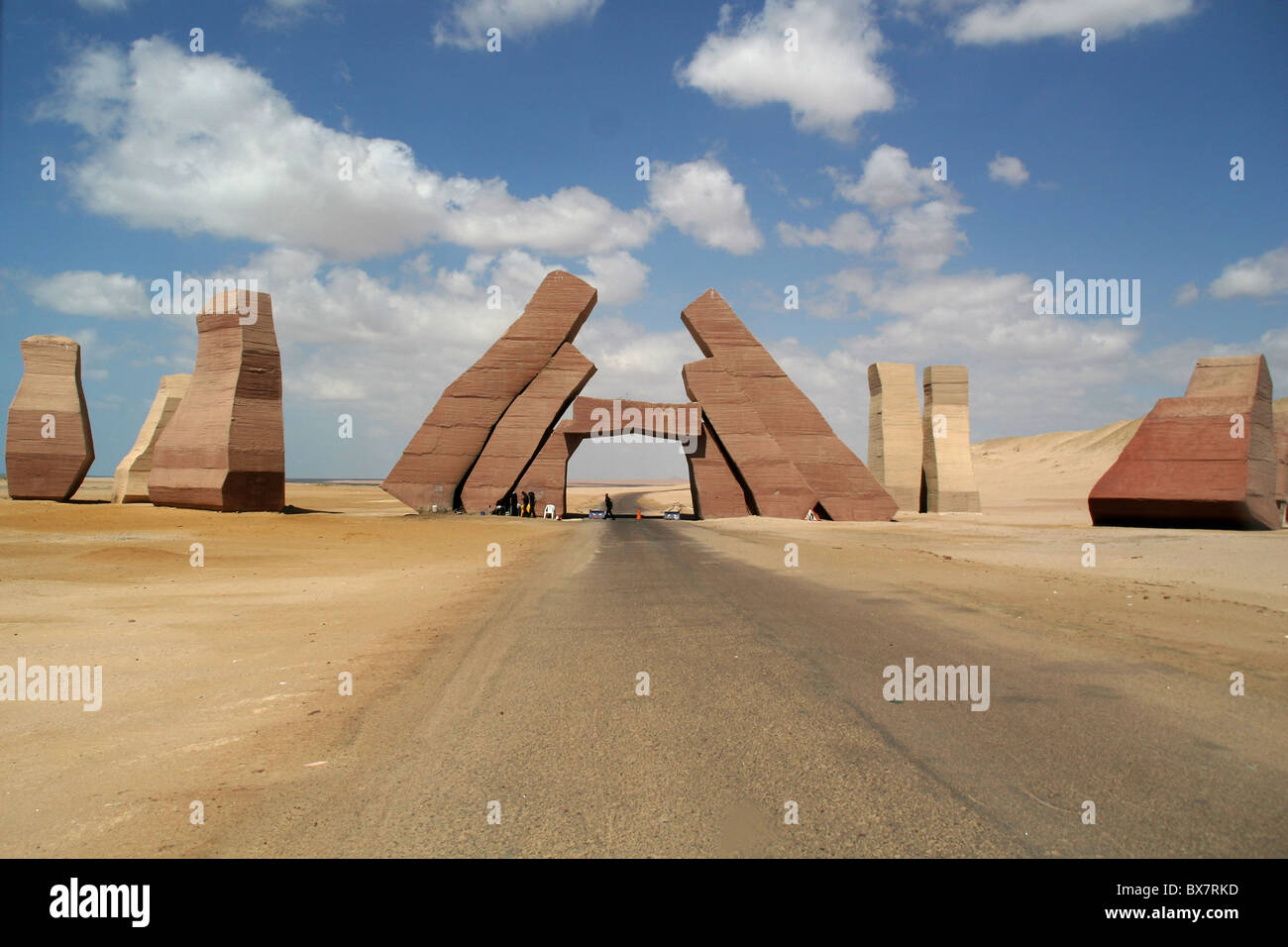 Entrance gateway tothe Ras Mohammed National Park, Sinai peninsular. Stock Photo