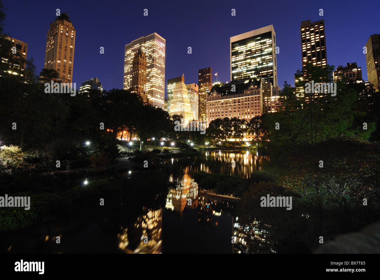 New york city skyline from central park hi-res stock photography and ...