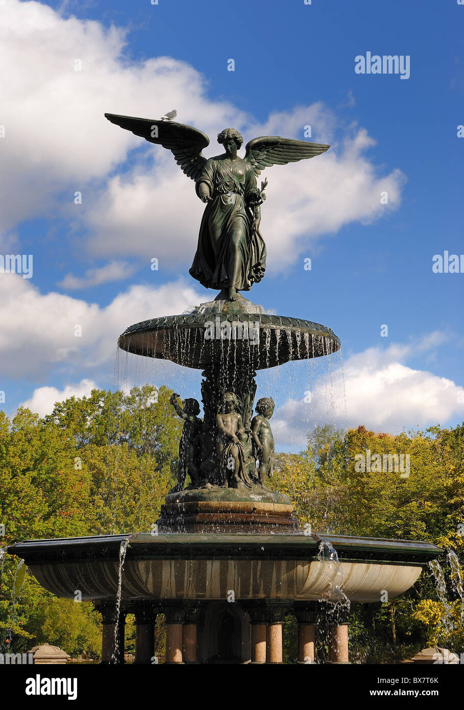 Bethesda Fountain in Central Park New York City. Stock Photo