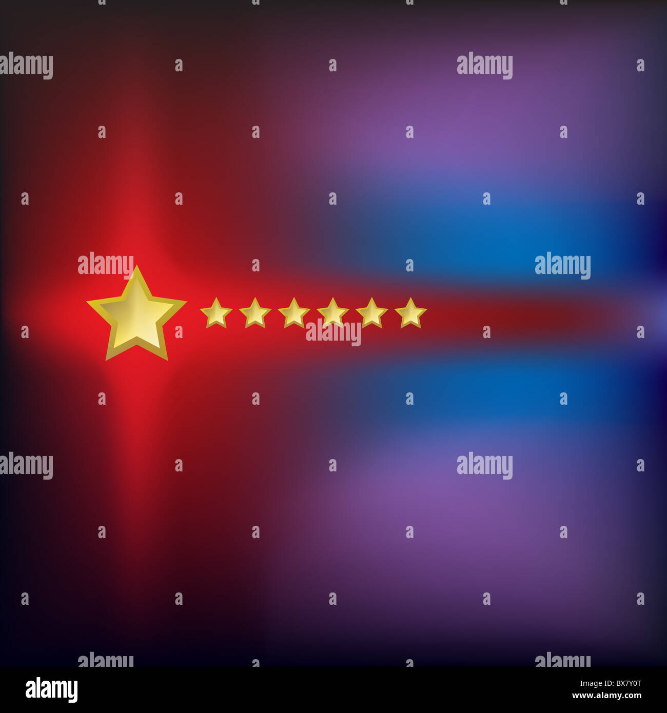 Abstract background with golden stars on red Stock Photo - Alamy