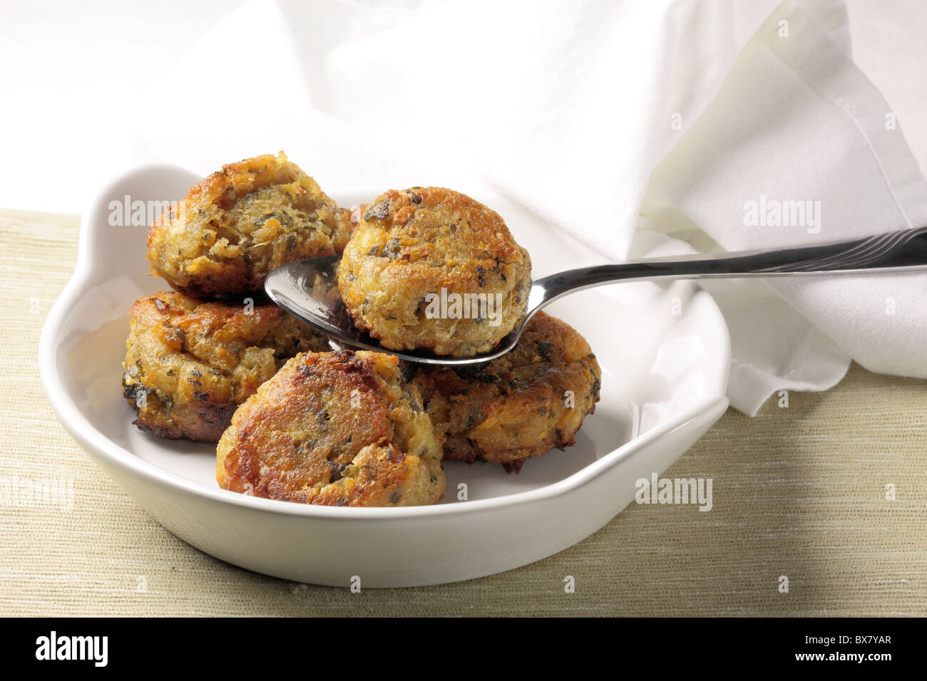 Sage and onion stuffing balls stock photo alamy