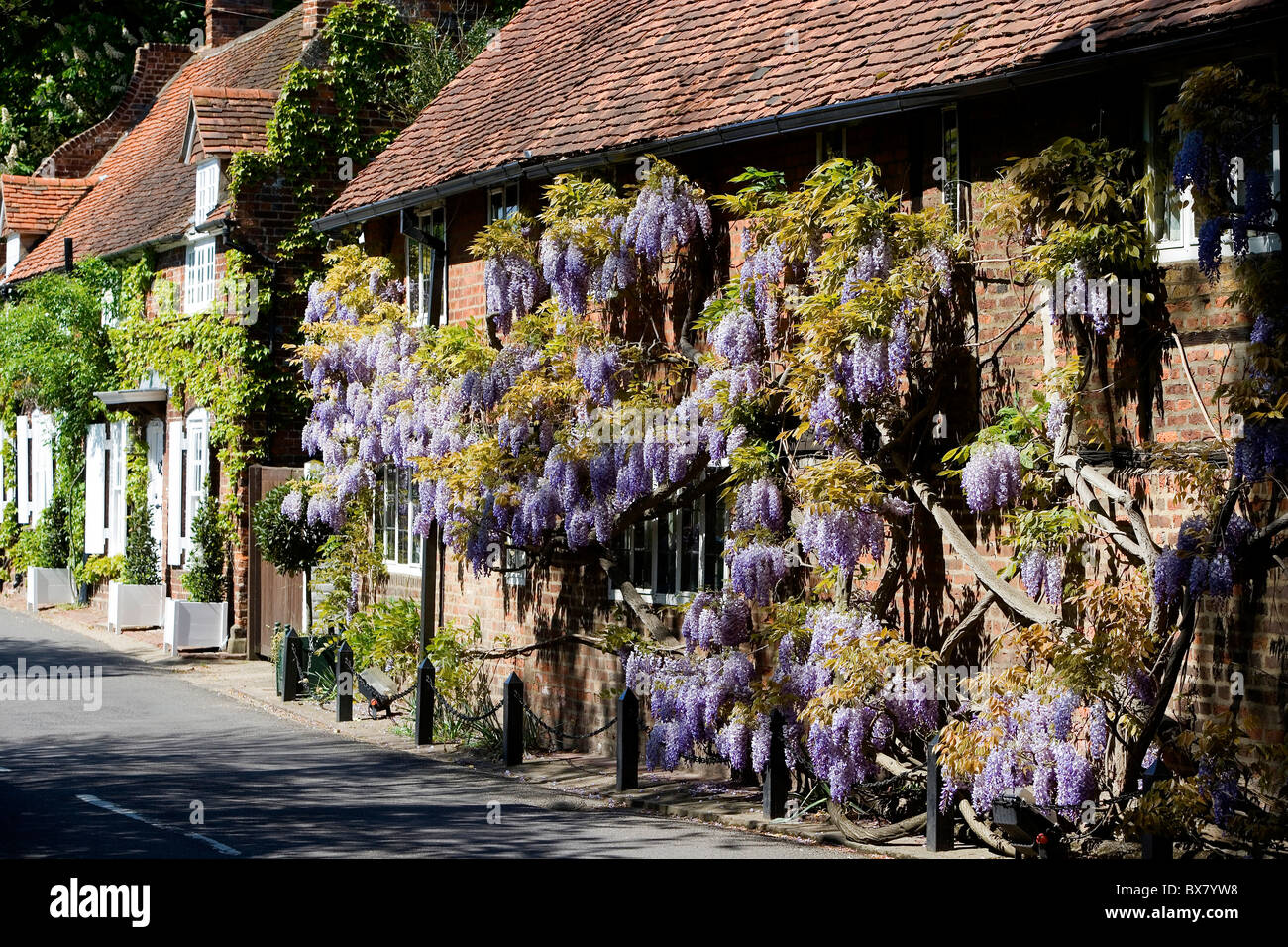 Village scene Denham village UK Buckinghamshire Stock Photo Alamy