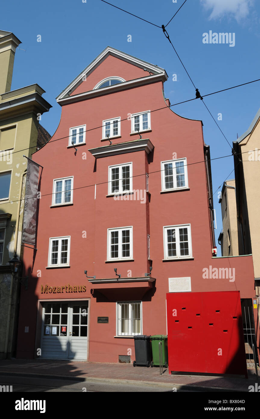 Mozart house exterior frauentorstrasse 30 augsburg hires stock