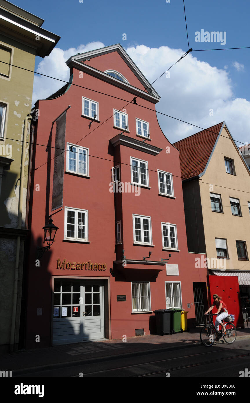 Mozart house exterior frauentorstrasse 30 augsburg hires stock