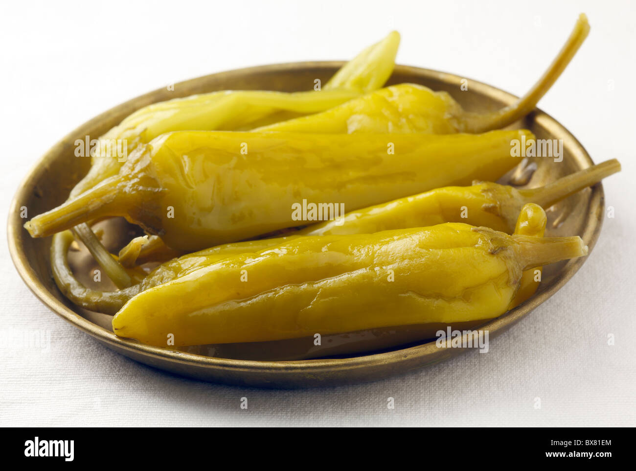 Pickled Chilis Stock Photo