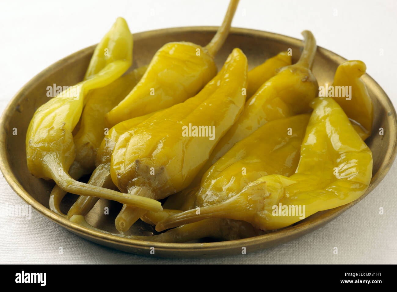 Pickled Chilis Stock Photo