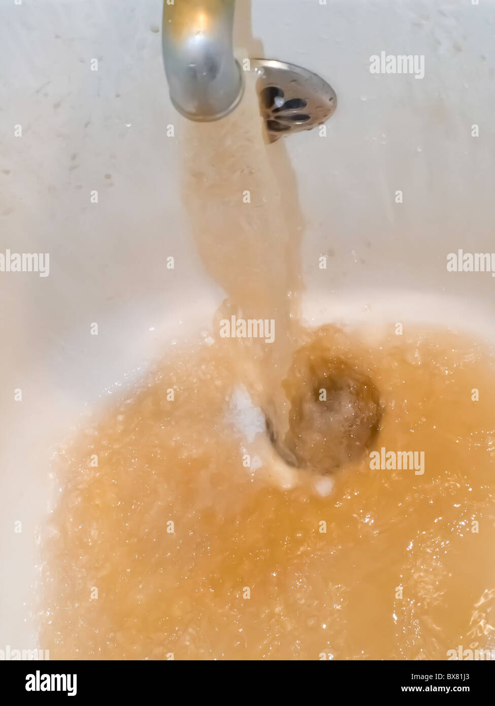 Dirty Tap Water Pouring From Faucet Stock Photo 33368331 Alamy