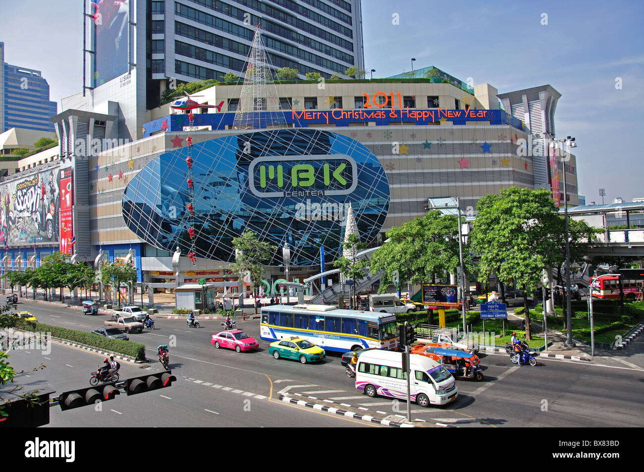 Mahboonkrong (MBK) Shopping Centre, Thanon Phaya Thai Road, Pathum Wan District, Bangkok, Thailand Stock Photo