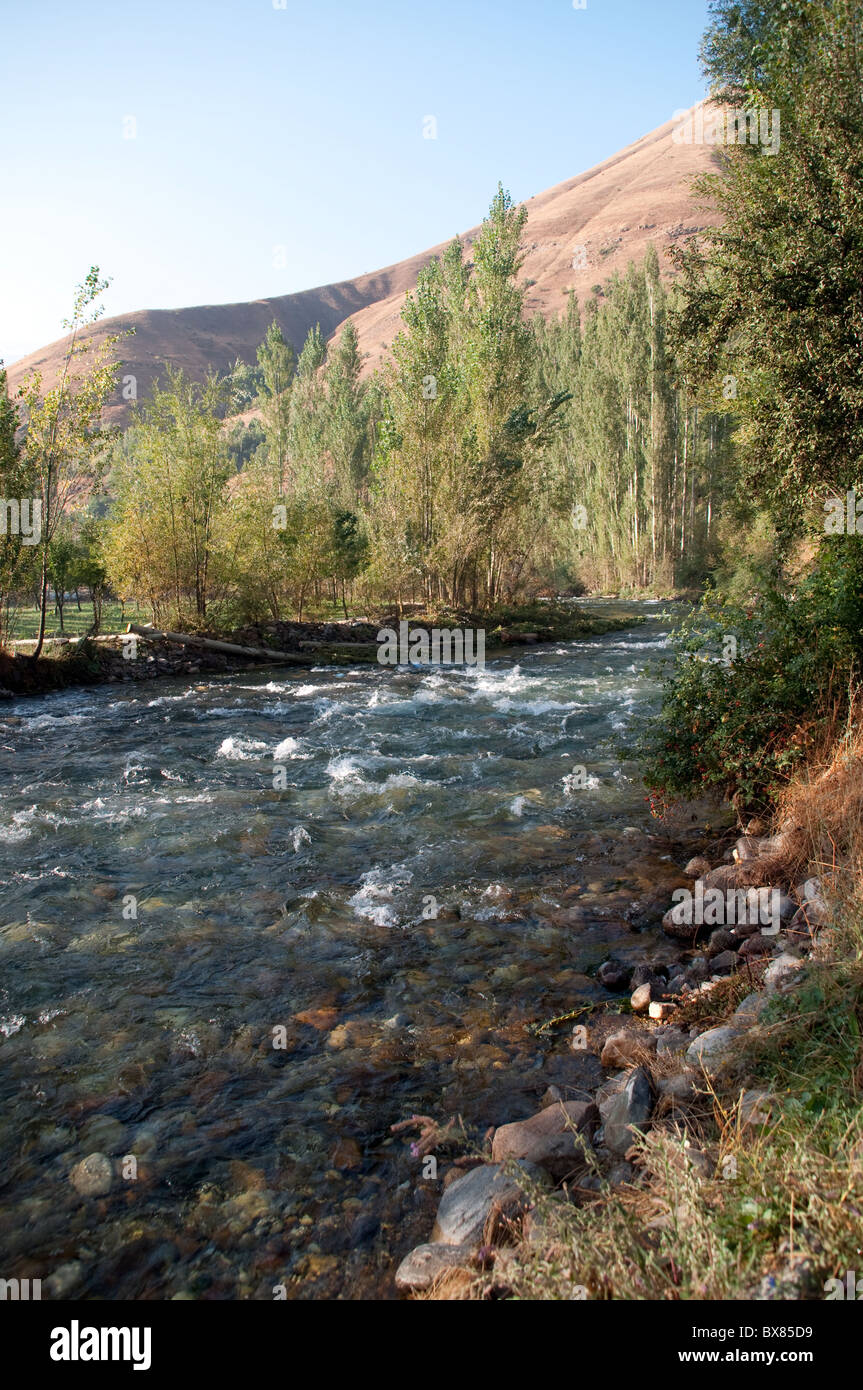 Anatolia Rivers The Mukus River flowing below the Zagros mountains near the Kurdish ...