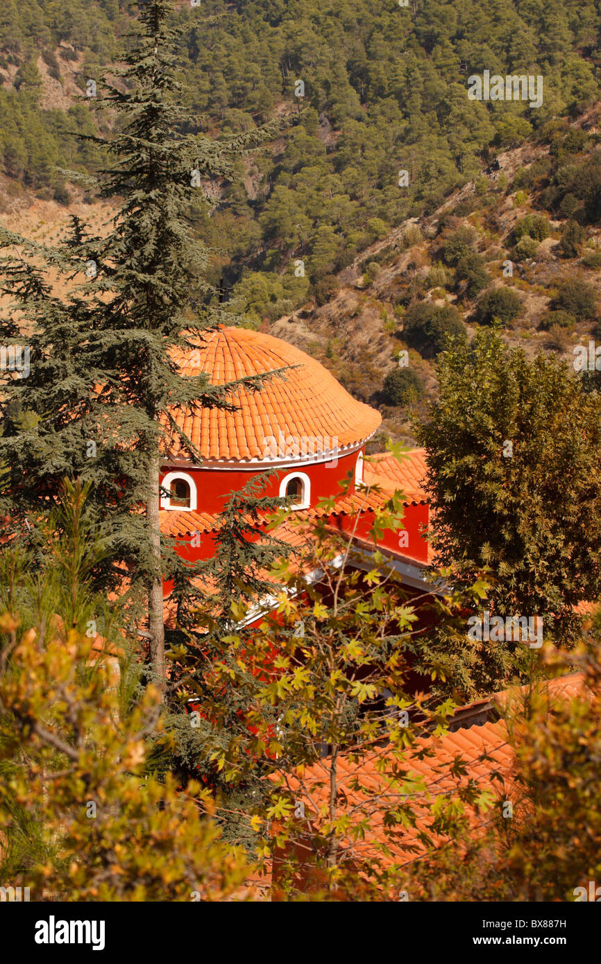 Panagia tou Machaira monastery and church, Troodos, Cyprus. Stock Photo