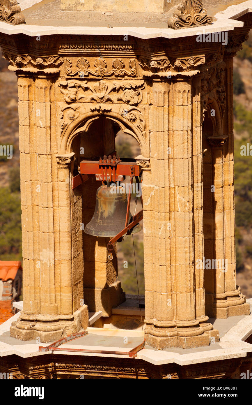 Bell tower detail, Panagia tou Machaira monastery and church, Troodos, Cyprus. Stock Photo