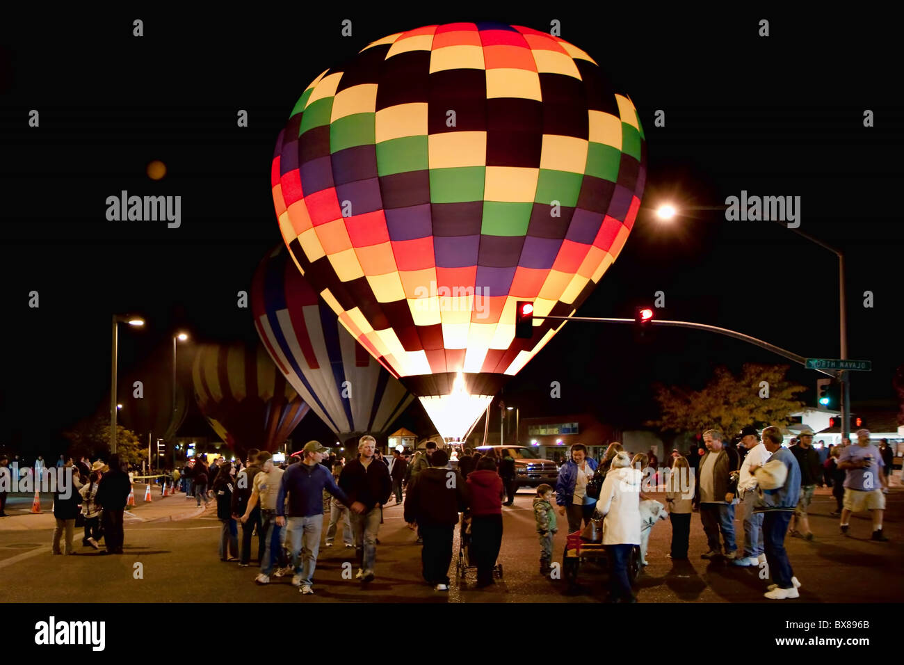 Evening balloon festival in Page Arizona Stock Photo Alamy