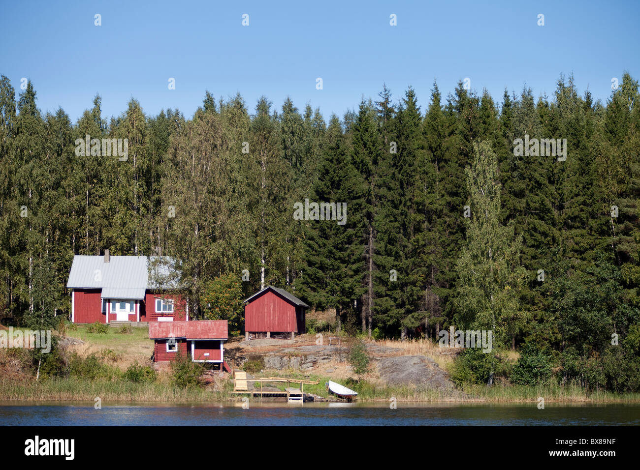 Linnansaari lake, National Park of Linnansaari, Southern Savonia, Finland Stock Photo