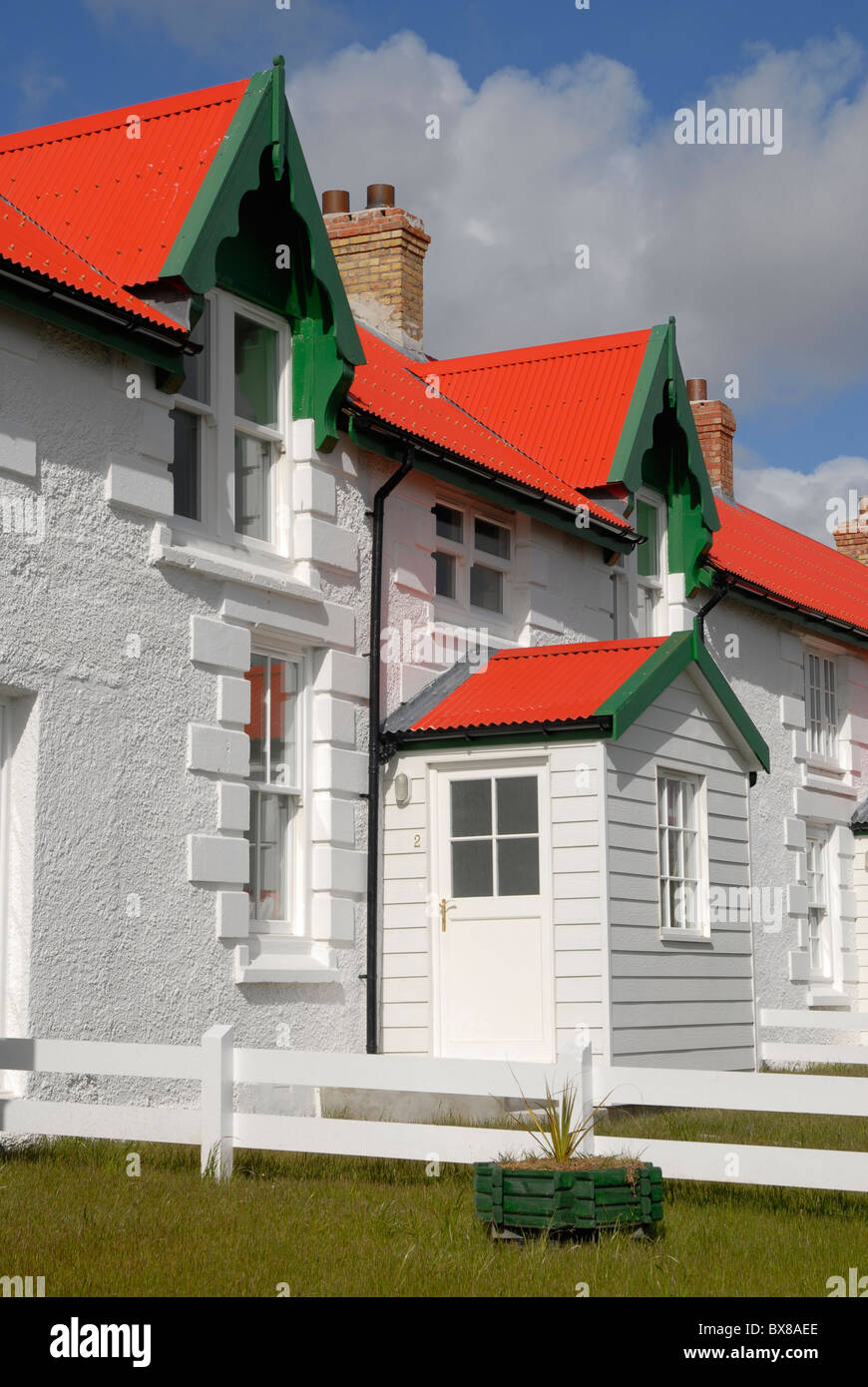 Houses in Port Stanley, Falkland islands Stock Photo