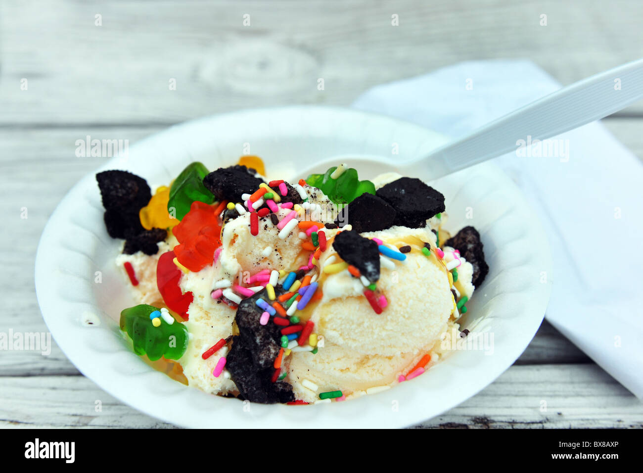 Ice cream and sweets Stock Photo
