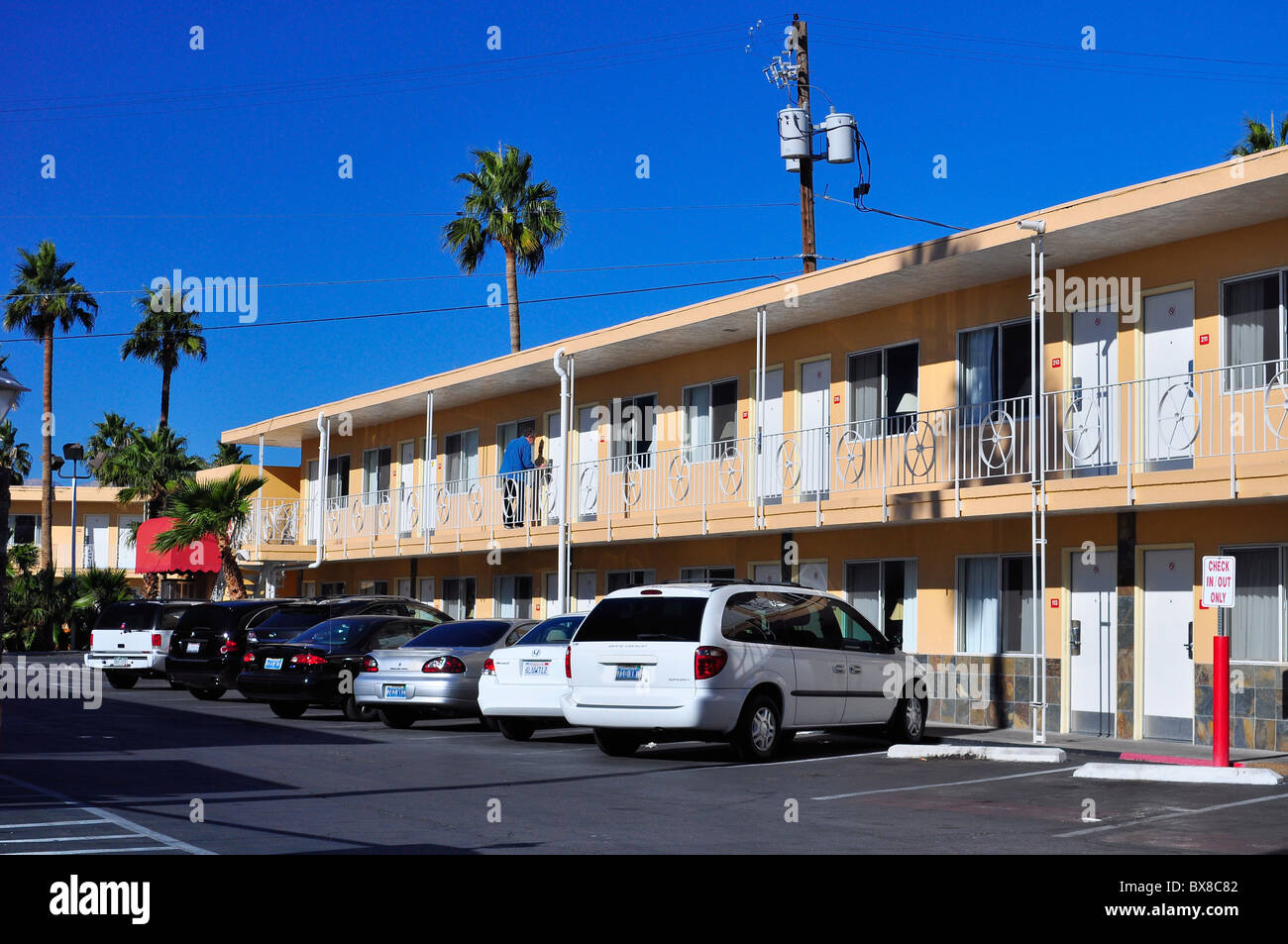 An old style Budget Motel in Las Vegas, Nevada, USA Stock Photo Alamy