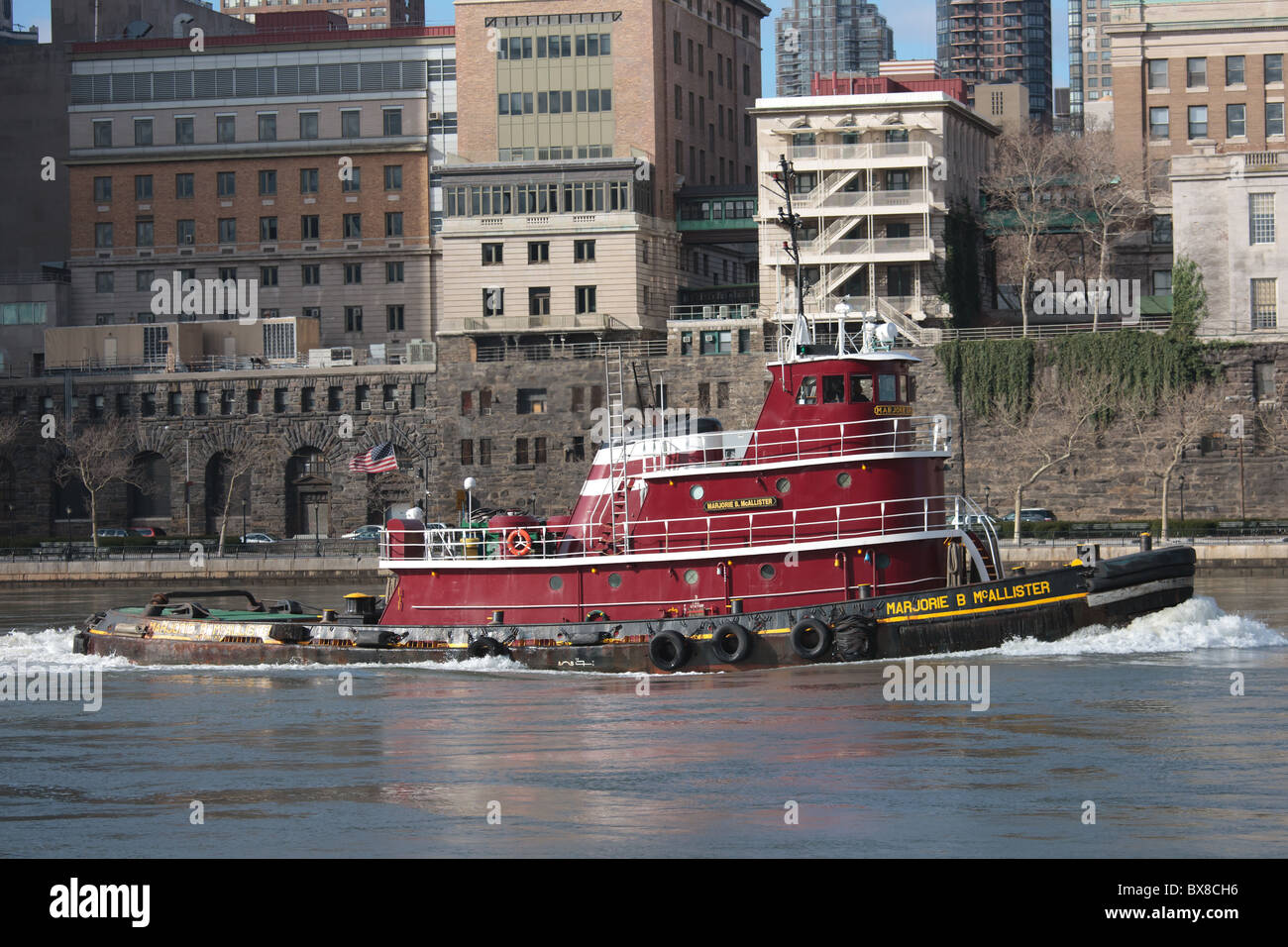 Tugboat Marjorie B McAllister Heading North On The East River In New ...