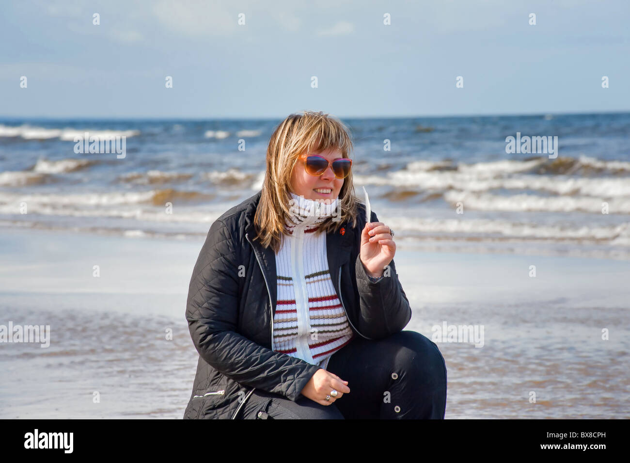 Mature chubby woman relaxing baltic hi-res stock photography and images -  Alamy