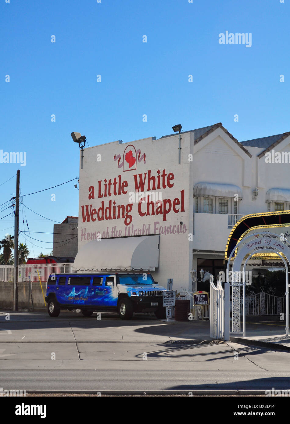 Las Vegas, A Little White Wedding Chapel Stock Photo