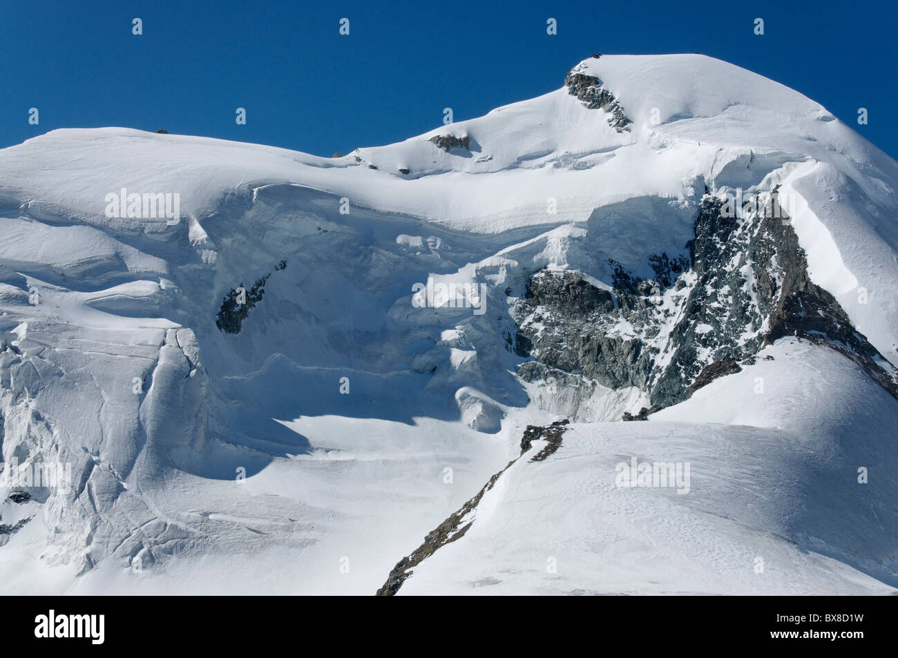 The North East side of the Allalinhorn, Saastal, Switzerland Stock Photo