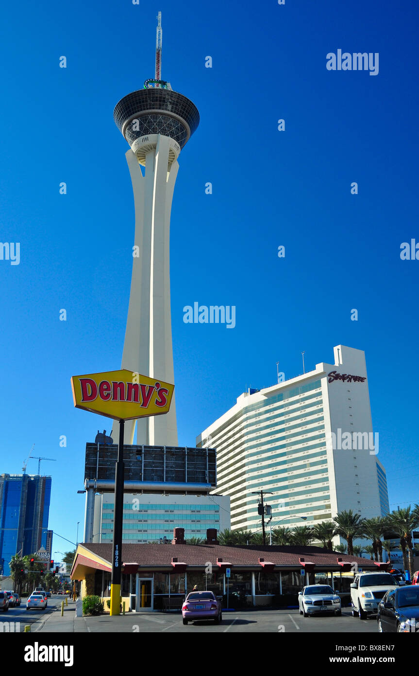 Stratosphere casino & Denny's restaurant, Las Vegas, Nevada, USA