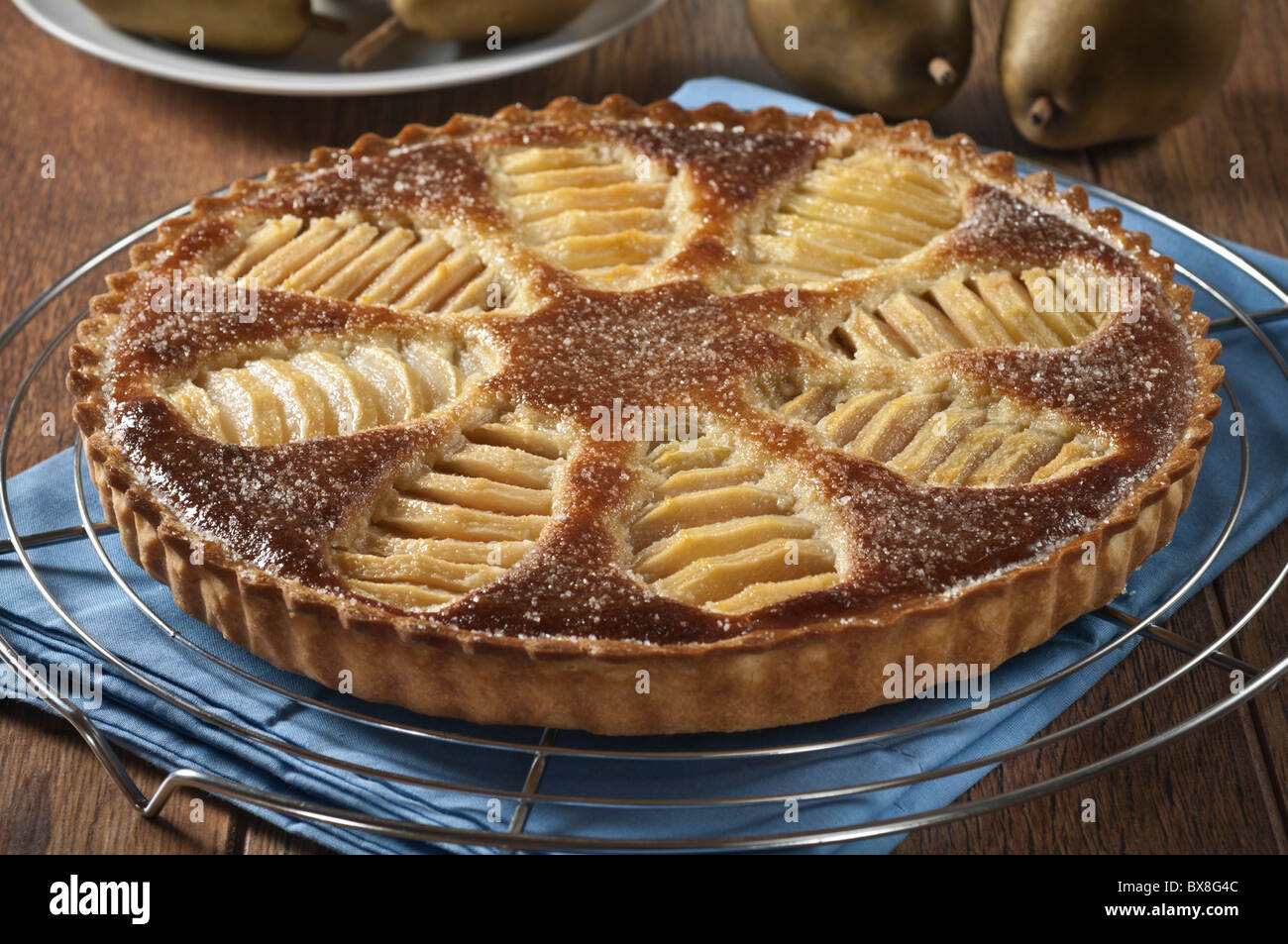 Tarte aux poires. Pear tart Stock Photo
