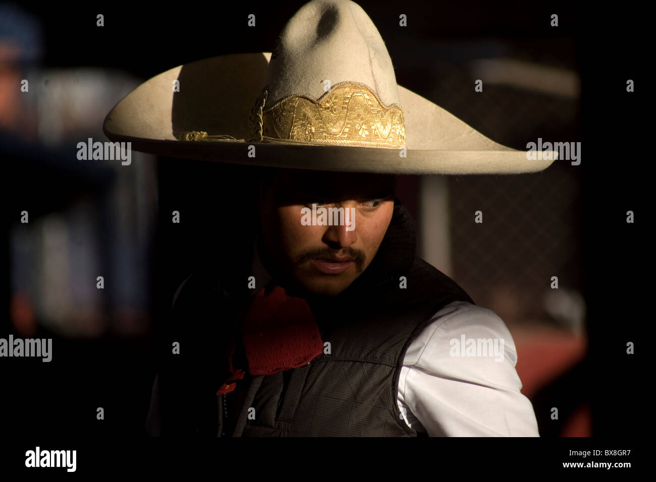 A Mexican charro attends the National Charro Championship in Pachuca
