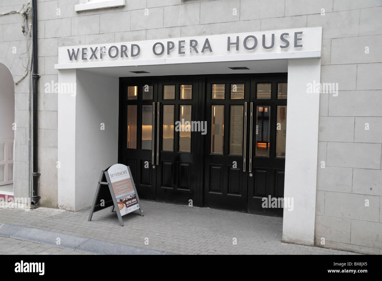 Main entrance to the new Wexford Opera House, home to the world famous Wexford Opera Festival, Wexford Town, Ireland. Stock Photo