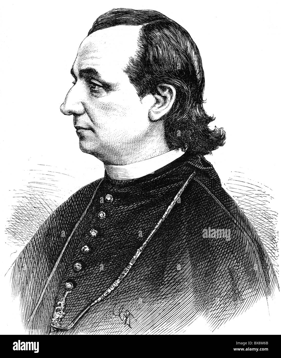 Mermillod, Gaspard, 22.9.1824 23.2.1892, Swiss clergyman, portrait