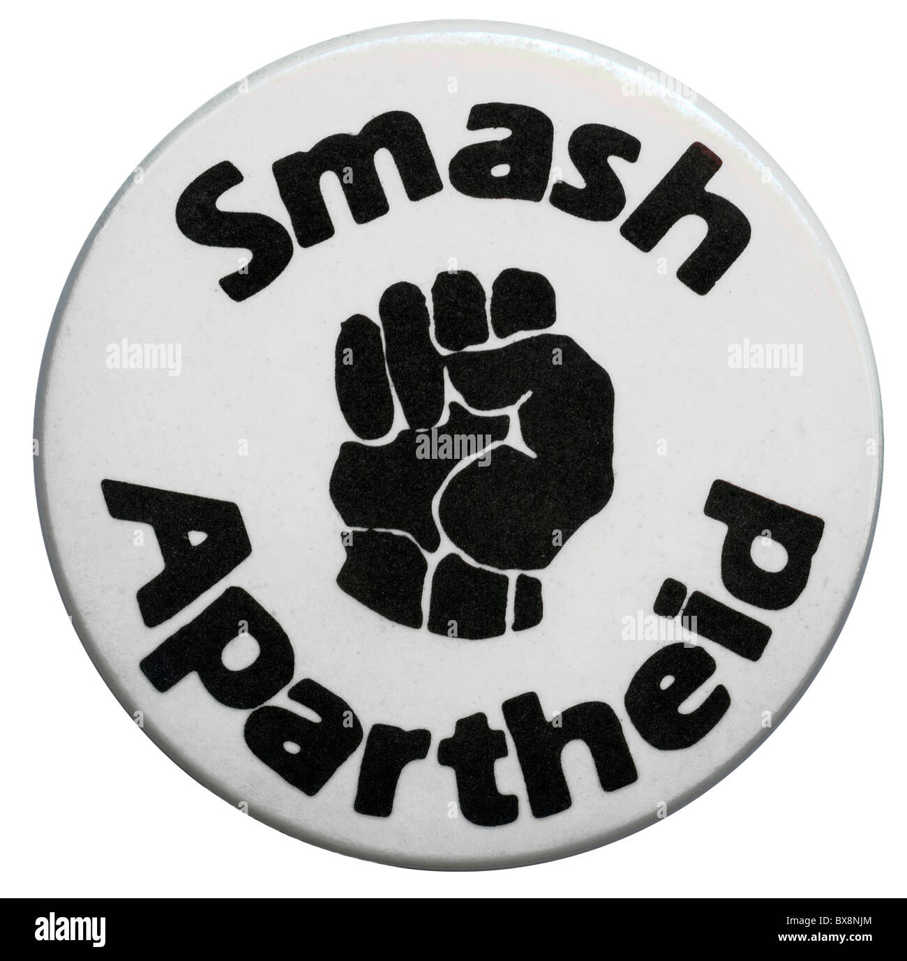 'Smash Apartheid' button badge c. 1970 Stock Photo